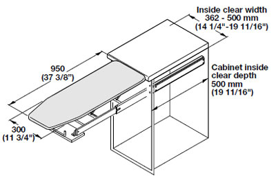 Hafele Ironfix Built In Ironing Board 568 60 710 Indian River